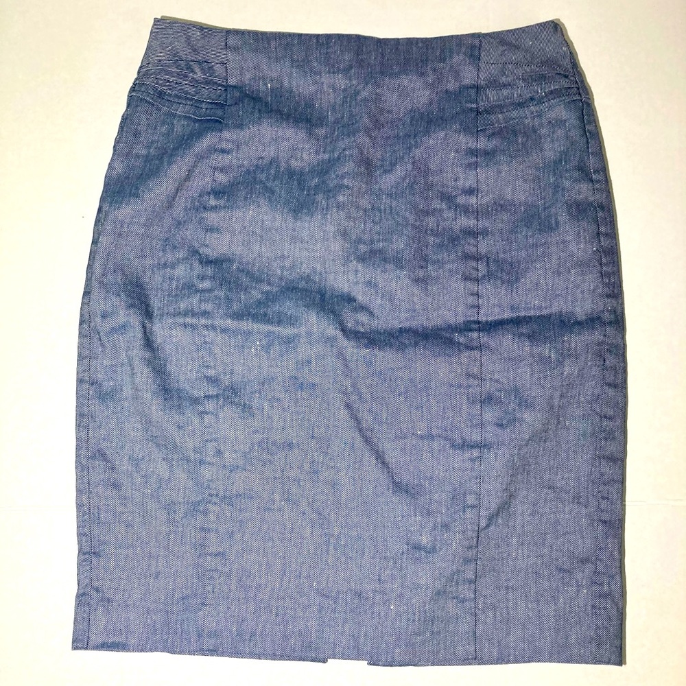 Express Chambray Pencil Skirt